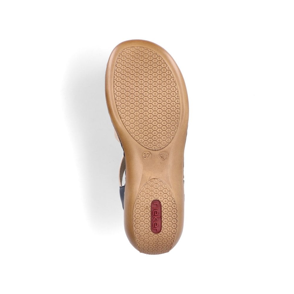 Rieker Navy/ Beige Mix Sandals 65918