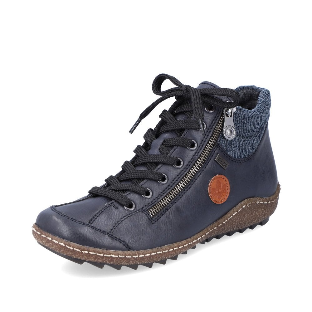 Rieker L7514-14 Ladies Boots with Zipper - Navy