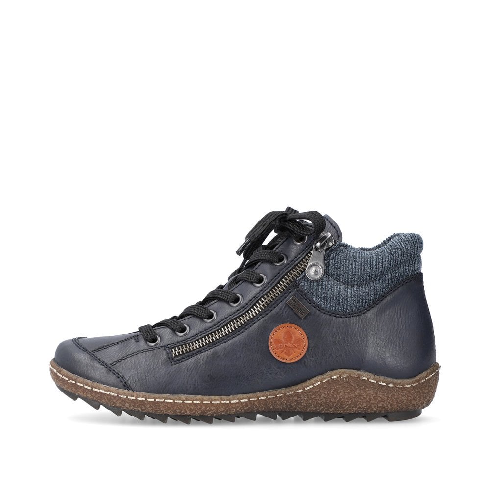 Rieker L7514-14 Ladies Boots with Zipper - Navy