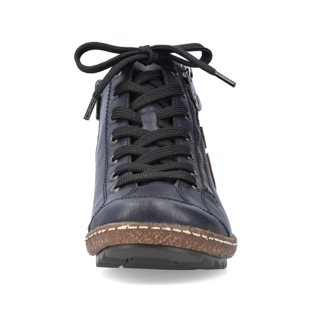 Rieker L7514-14 Ladies Boots with Zipper - Navy