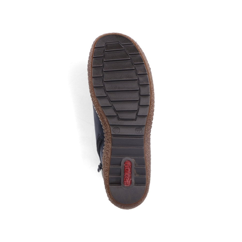 Rieker L7514-14 Ladies Boots with Zipper - Navy