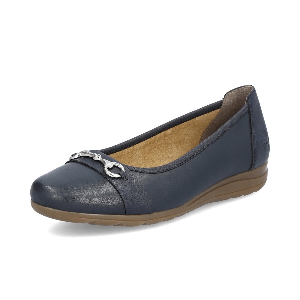 Rieker Leather Shoes L9360 - Navy