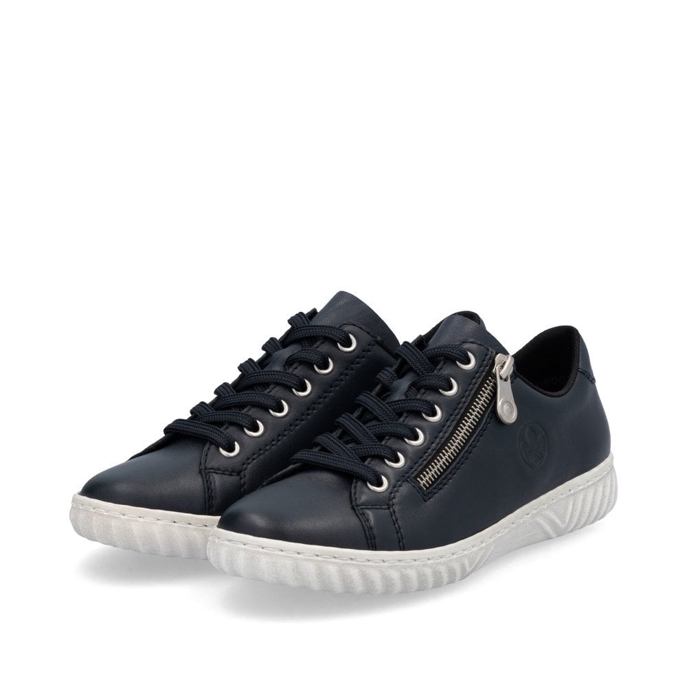 Rieker N0900 Ladies Lace Up Trainers - Navy