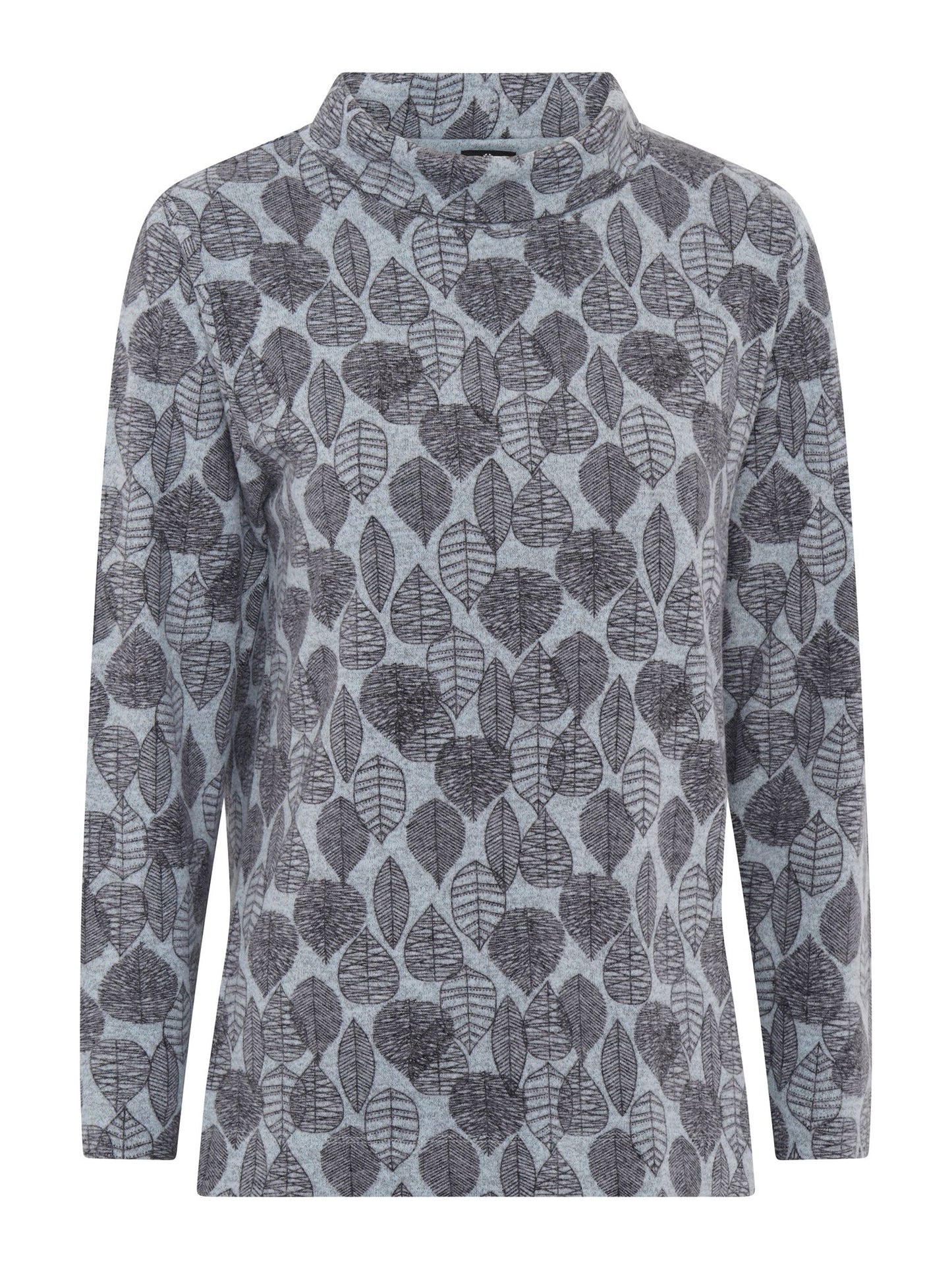 TIGI Wide Roll-neck Mod-eco Top - Glacier Blue