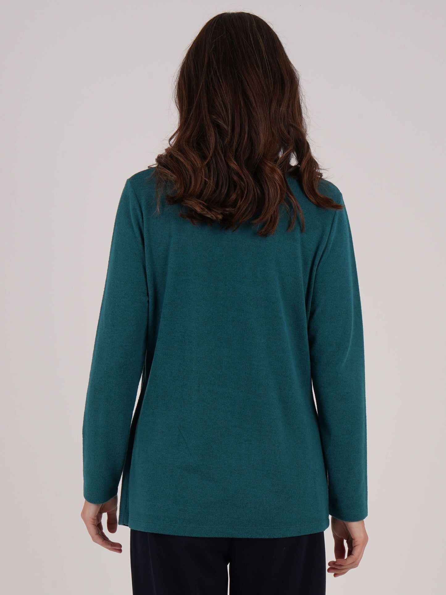 Tigi Tribal Ikat Print 2 in 1 Mock Cardi Tunic - Everglade Green
