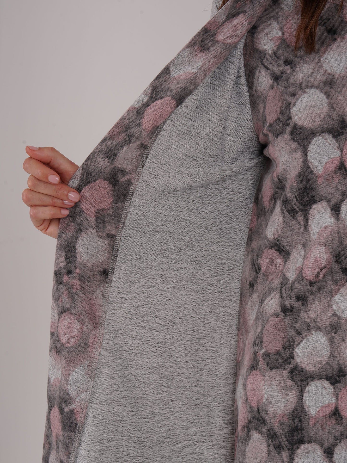 Tigi Blur Dot 2 in 1 Mock Cardi Top - Rose Pink