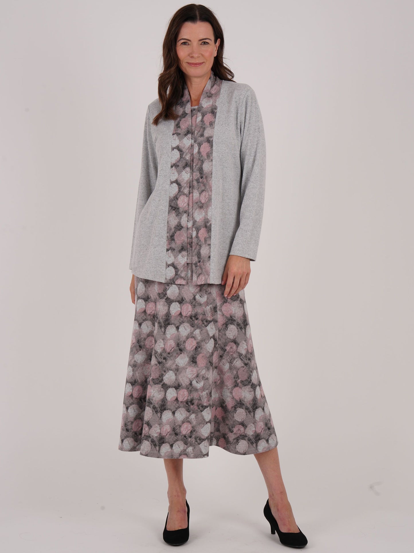 Tigi Blur Dot Print Shorter Length Skirt - Rose Pink