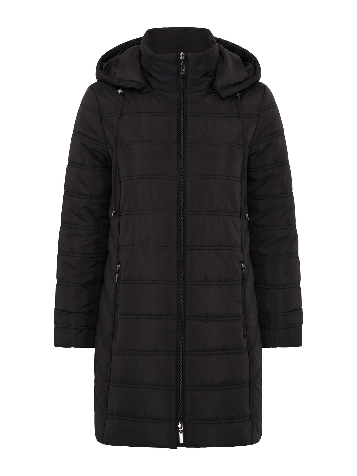 TIGI Waisted Hooded Coat - Black