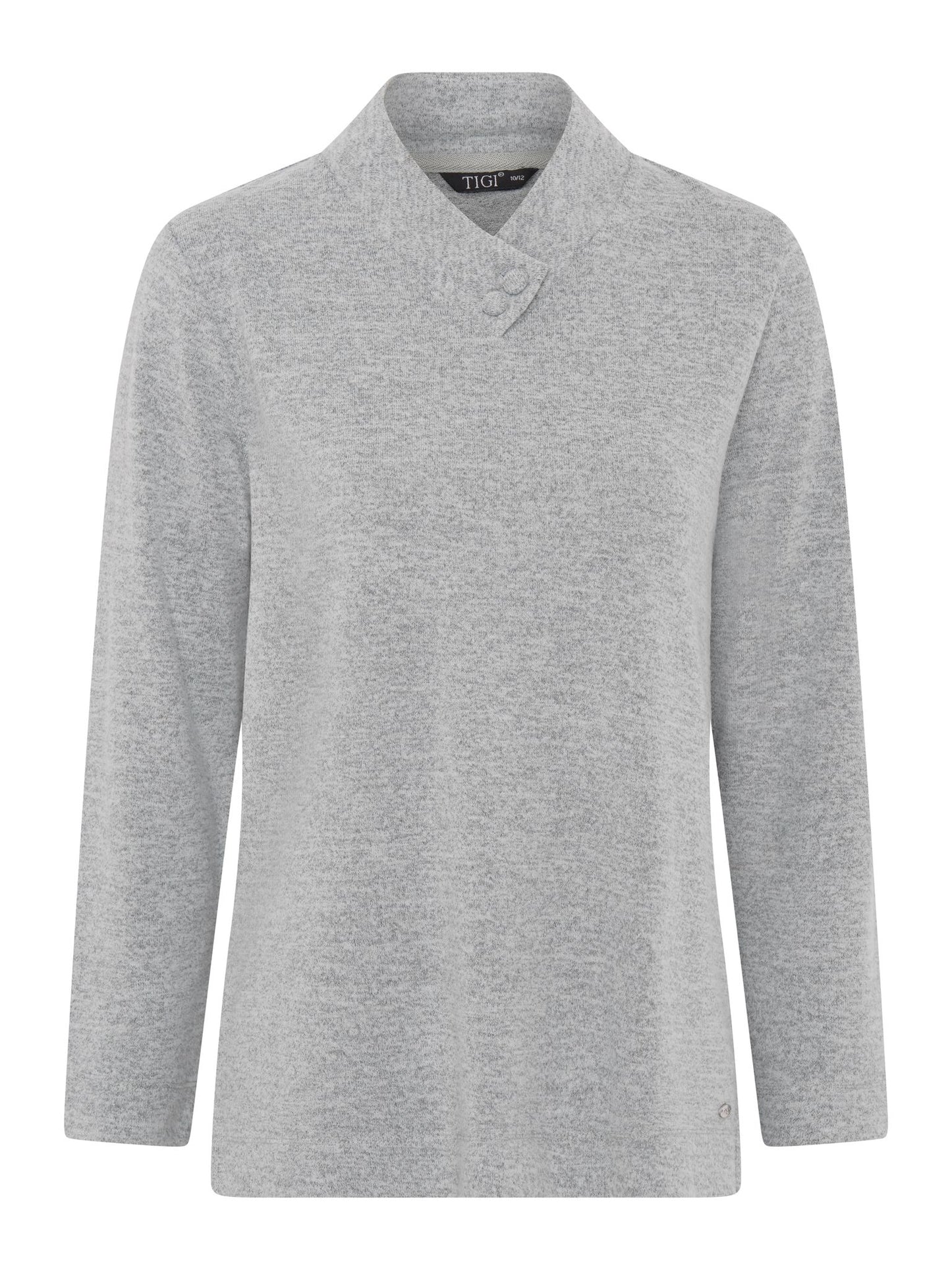 TIGI Button Wrap Collar Top - Mint Green
