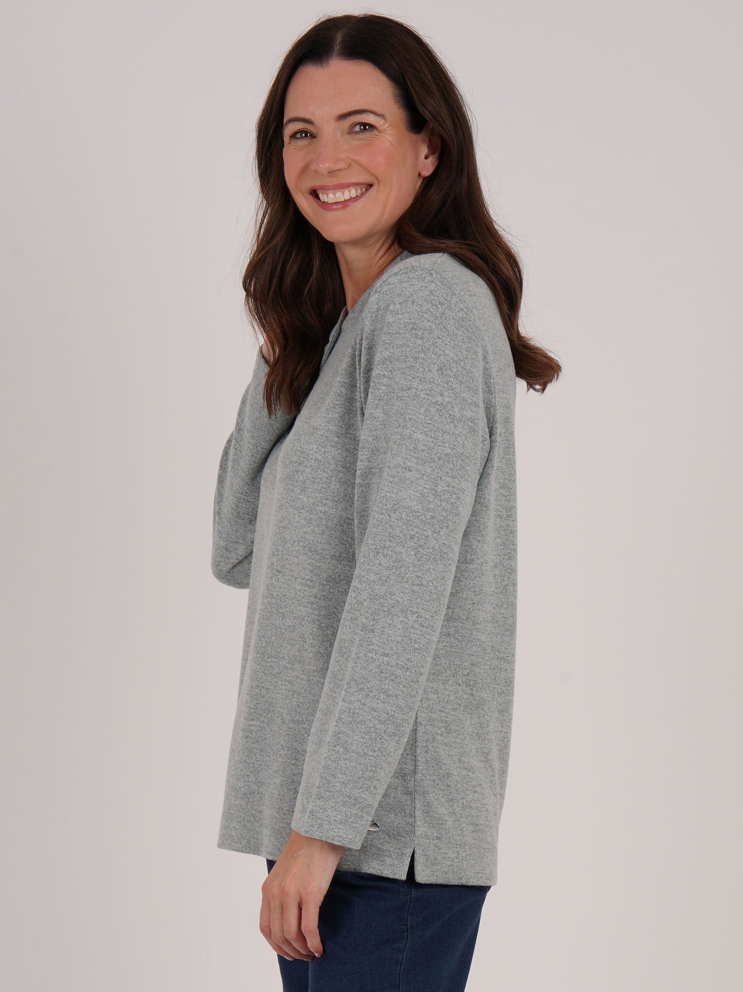TIGI Button Wrap Collar Top - Mint Green