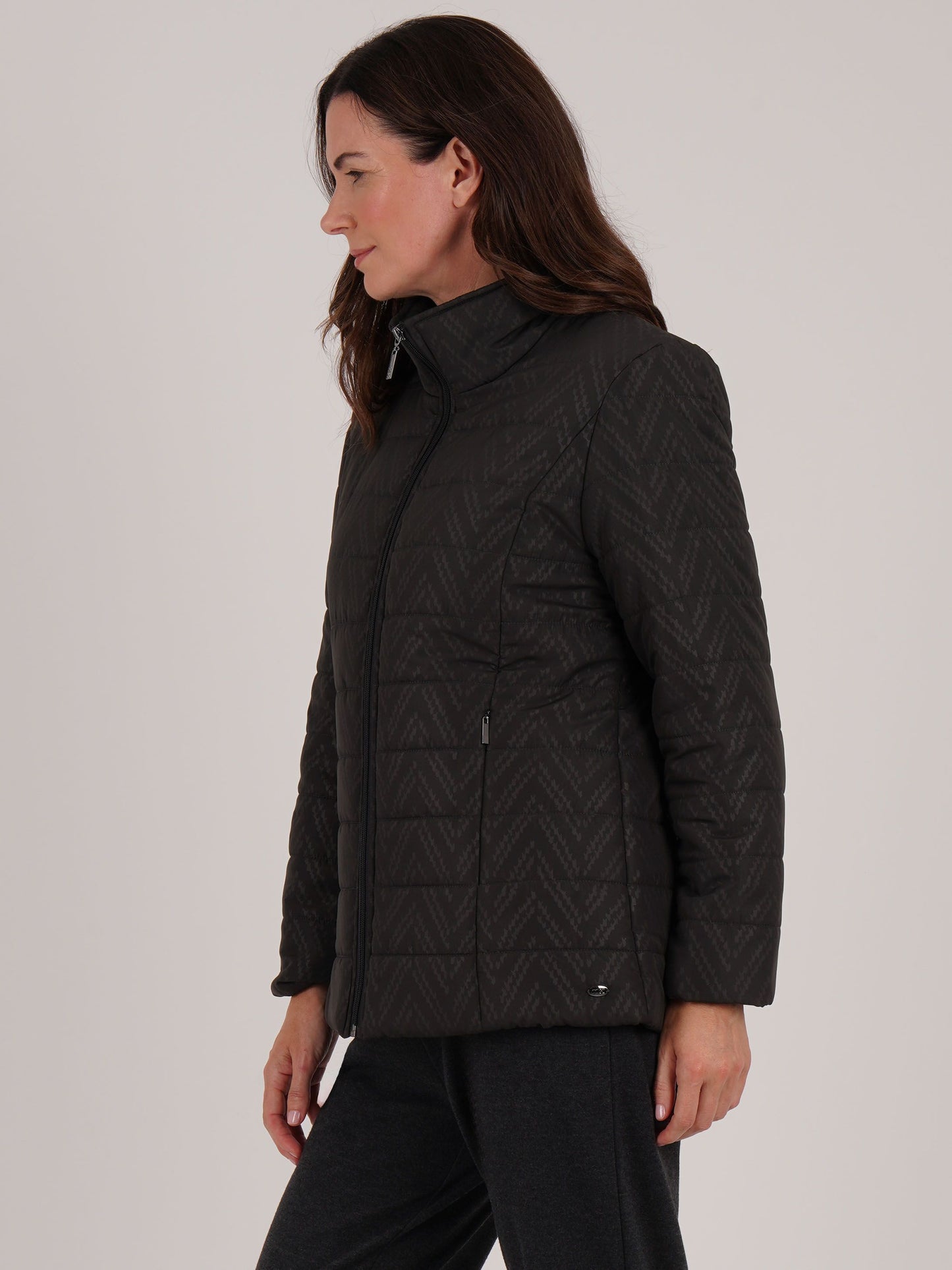 TIGI Embossed Jacket - Charcoal