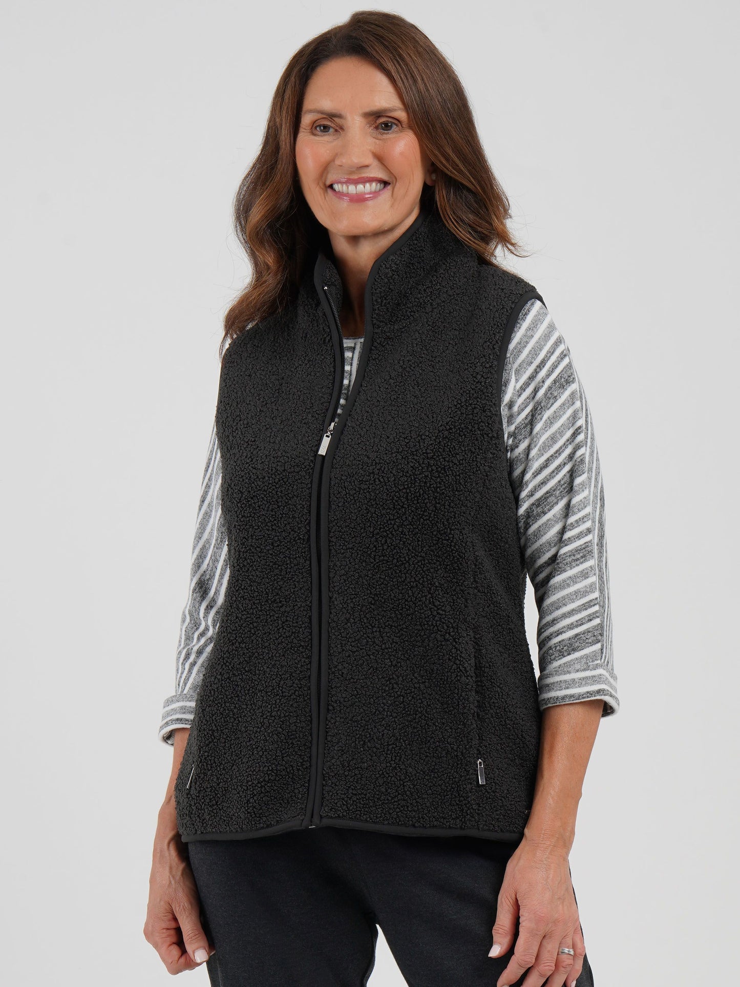 Tigi Borg Fleece Gilet - Charcoal