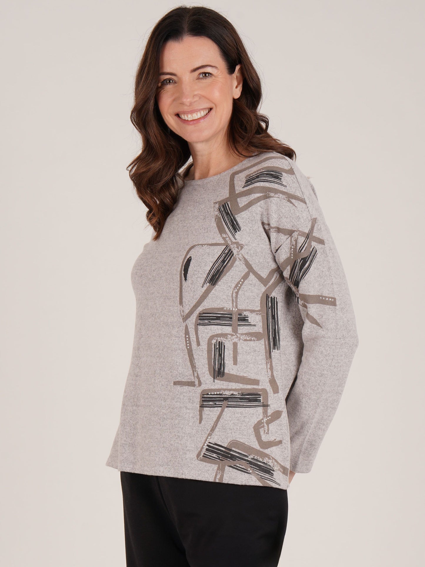 TIGI Placement Print Top - Stone
