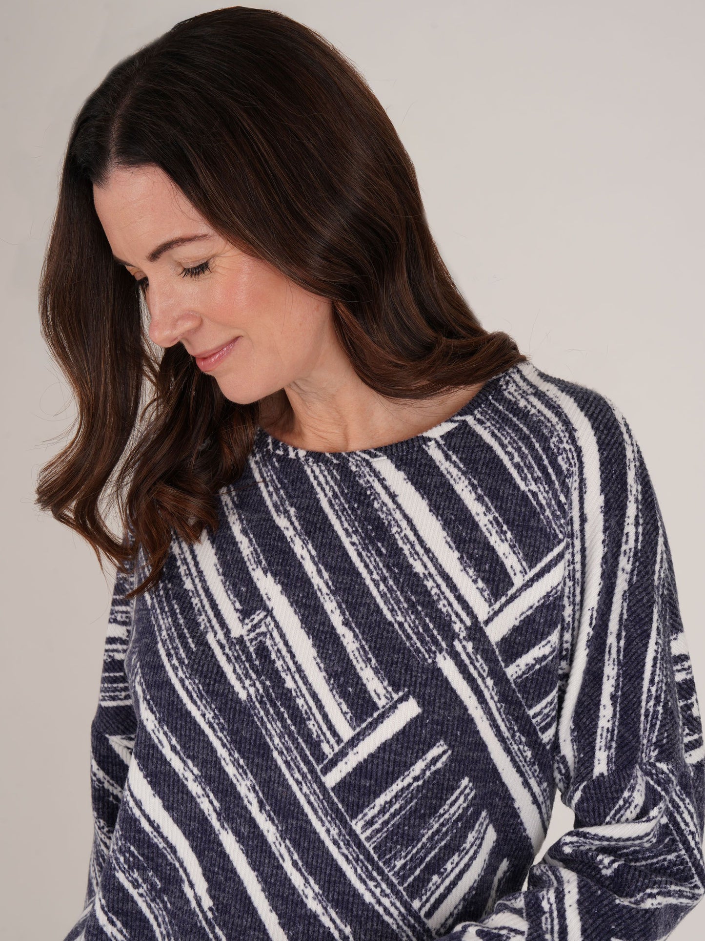 TIGI All Over Striped Top - Navy