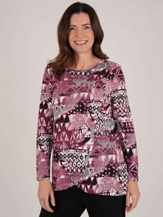 TIGI Tribal Asymmetrical Top - Heather