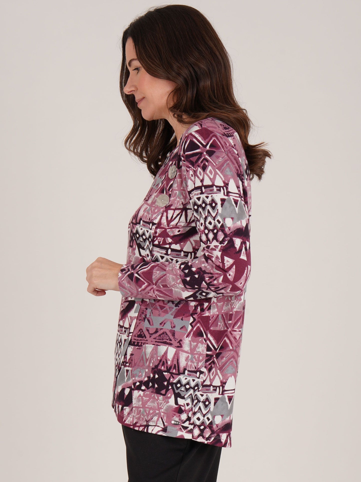 TIGI Tribal Asymmetrical Top - Heather