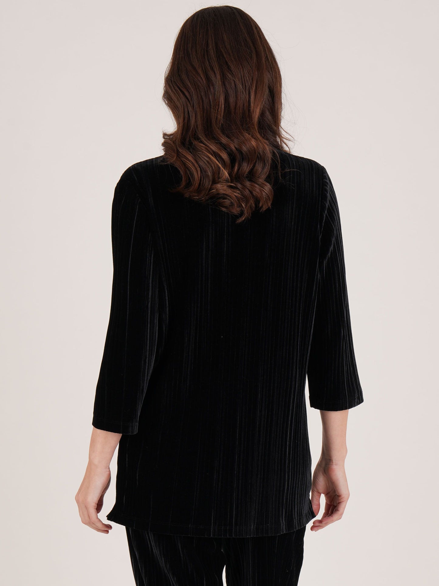 TIGI Plisse Tunic Top - Black