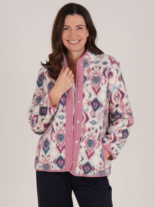 TIGI Abstract All Over Print Fleece - Ivory