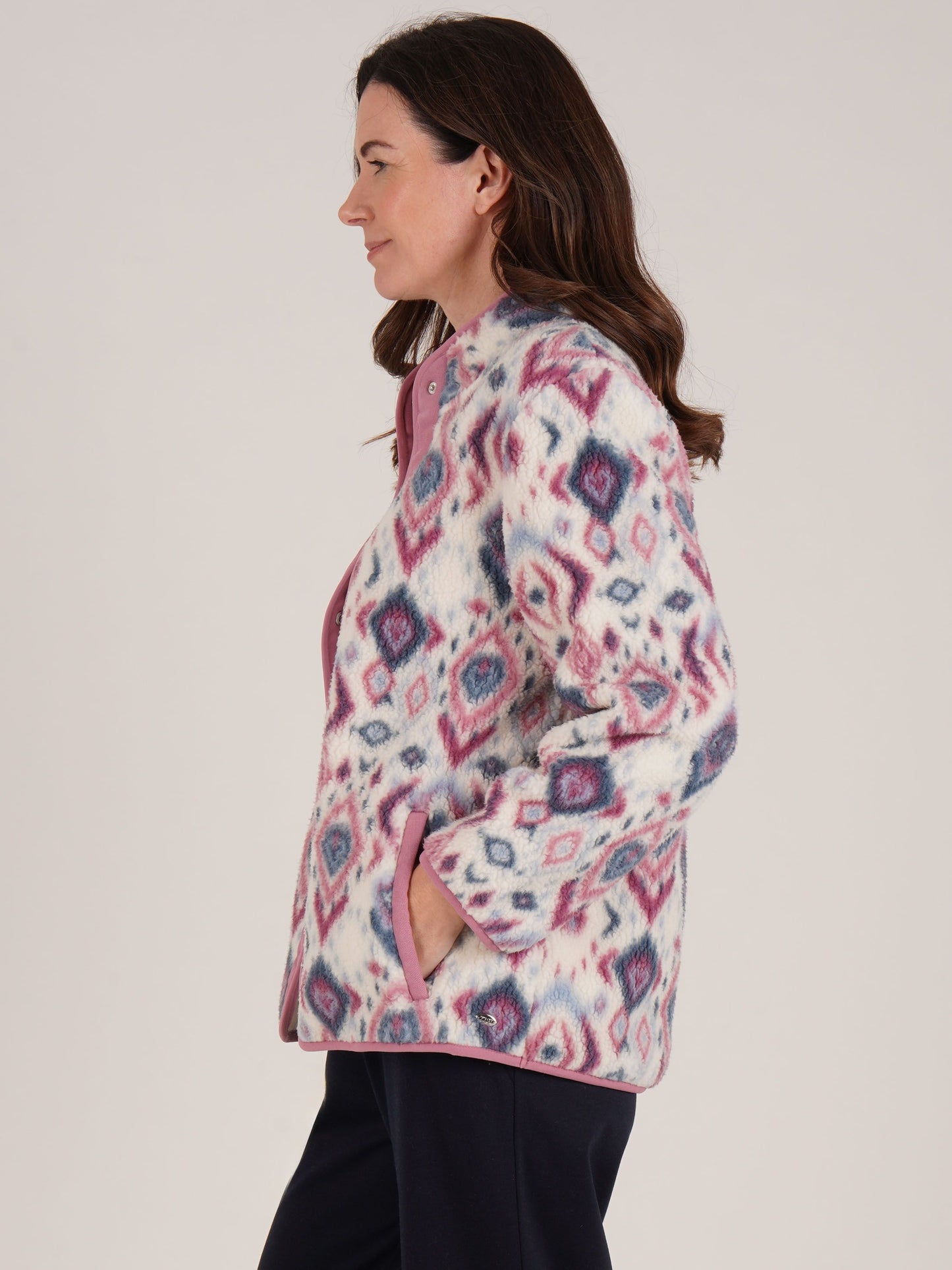 TIGI Abstract All Over Print Fleece - Ivory