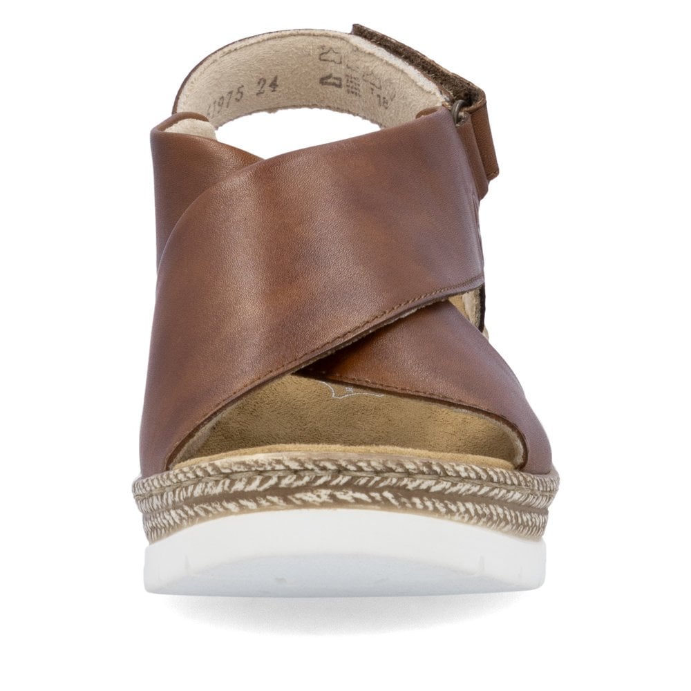 Rieker Wedged Brown Sandals 61975