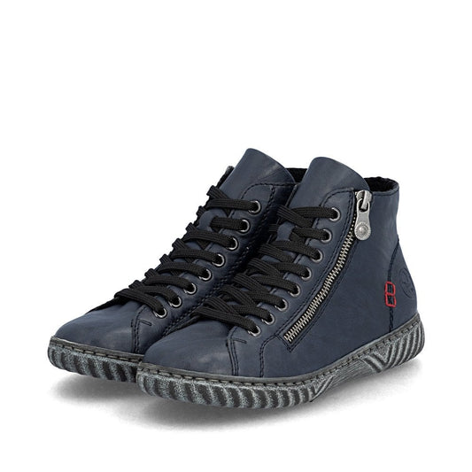 Rieker N0921 Boots with Zipper -  Navy