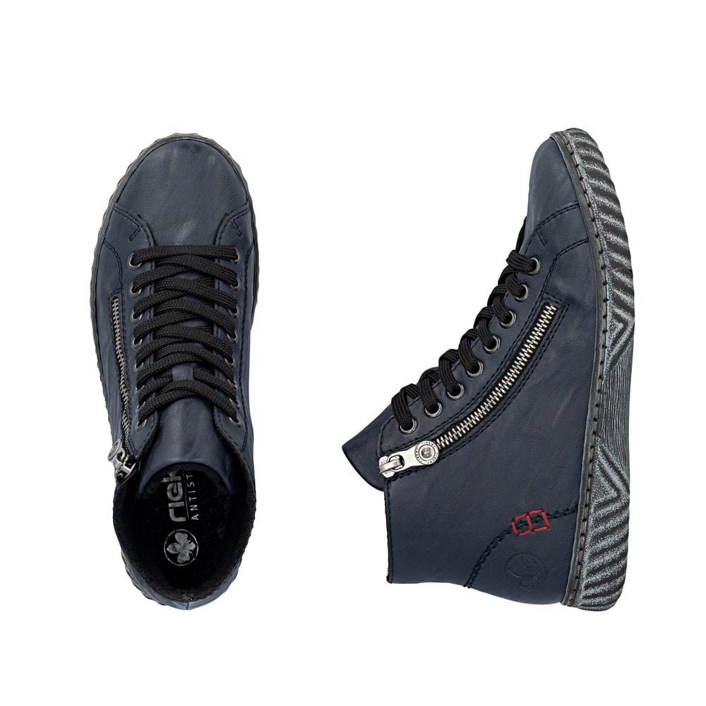 Rieker N0921 Boots with Zipper -  Navy
