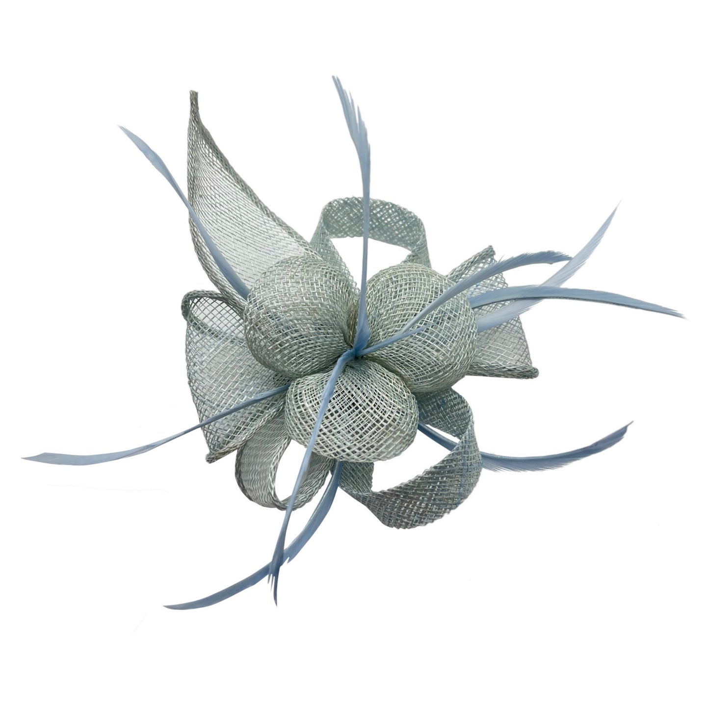 Small Sinamay Clip-On Fascinator with Feathers - Choice of colours