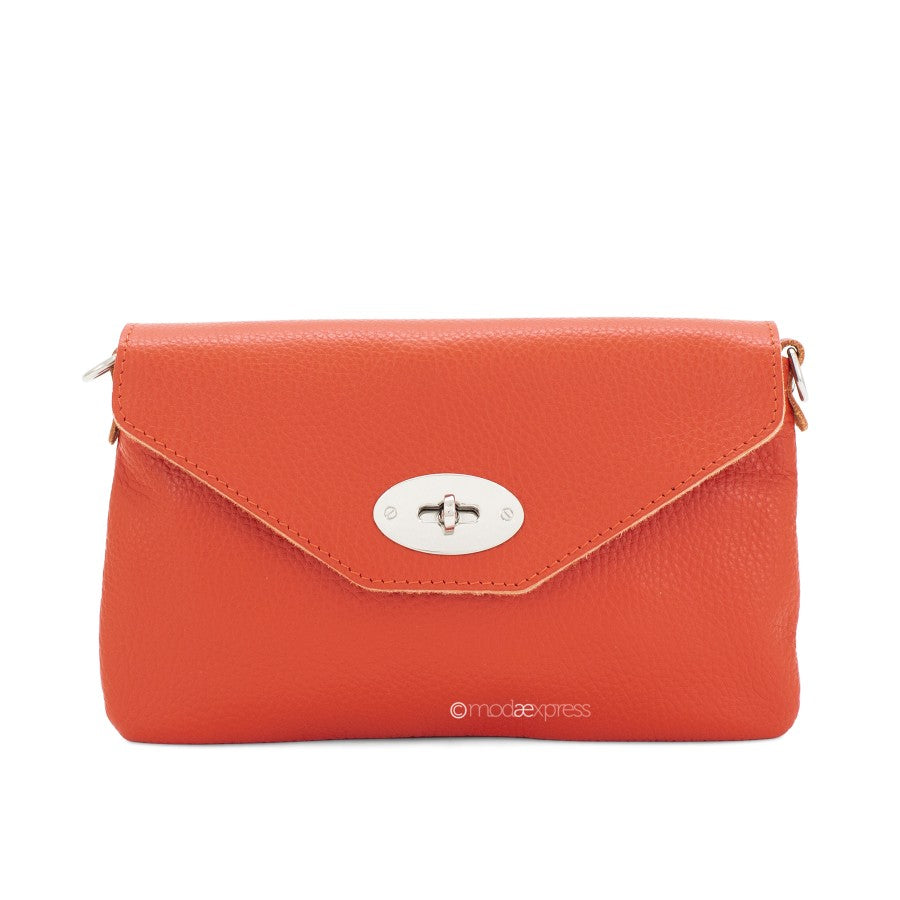 Katy Italian Textured Leather Clutch Bag - Choice of colours