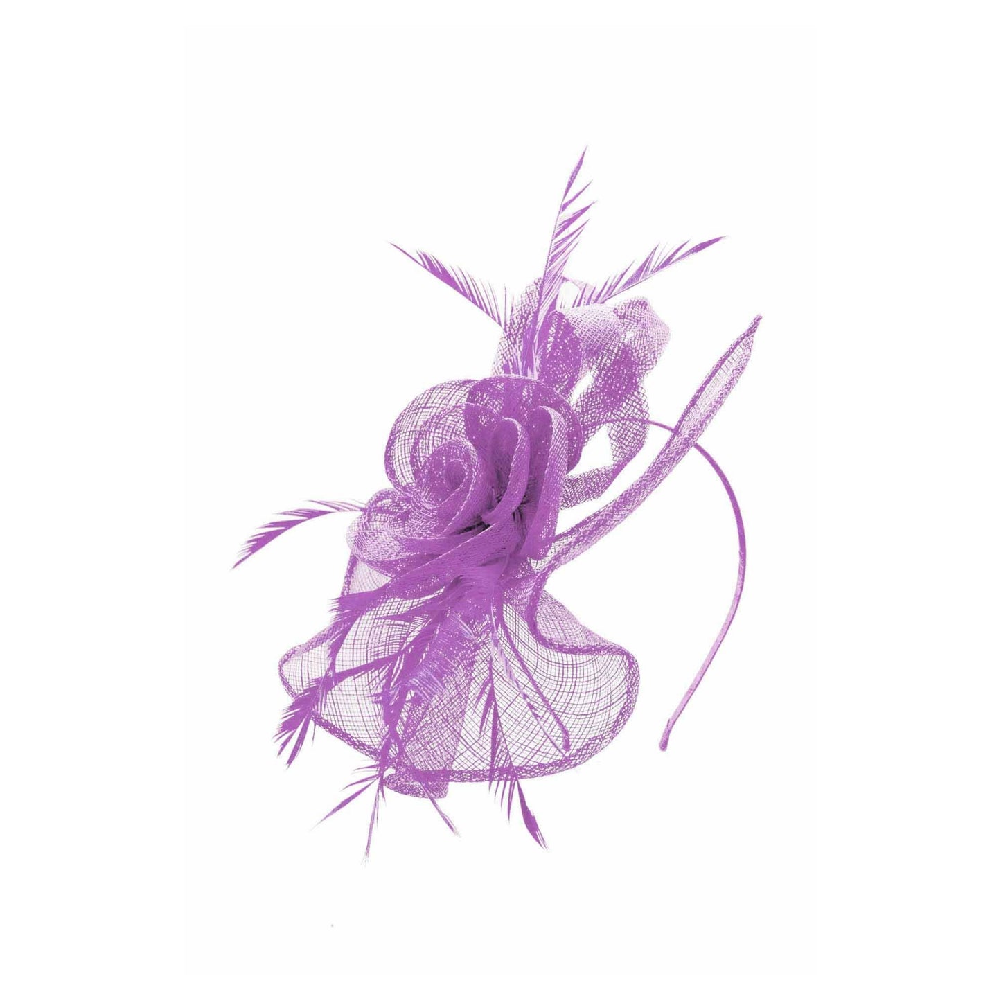 Sinamay & Feather Flower Fascinator