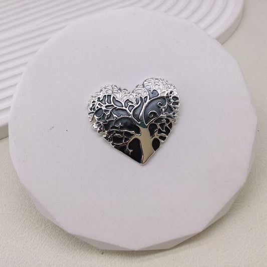 Magnetic Scarf Brooch - Tree in a Heart