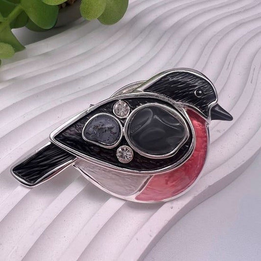 Magnetic Scarf Brooch - Robin Red Breast