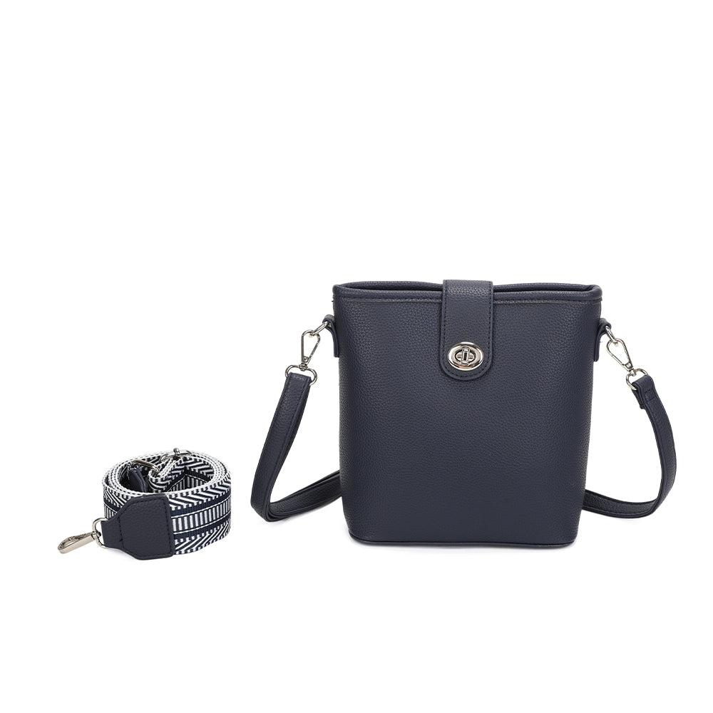 Strathurie Bucket Style Crossbody Bag - Navy