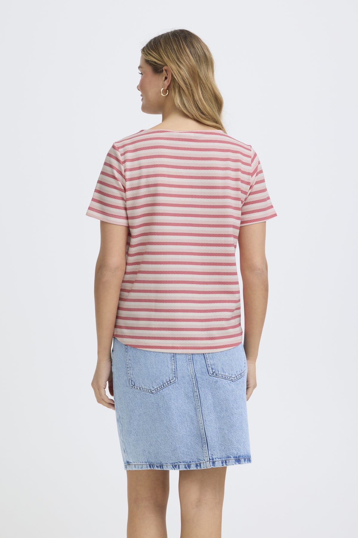 Fransa Josie Top - Lotus Stripe Pink