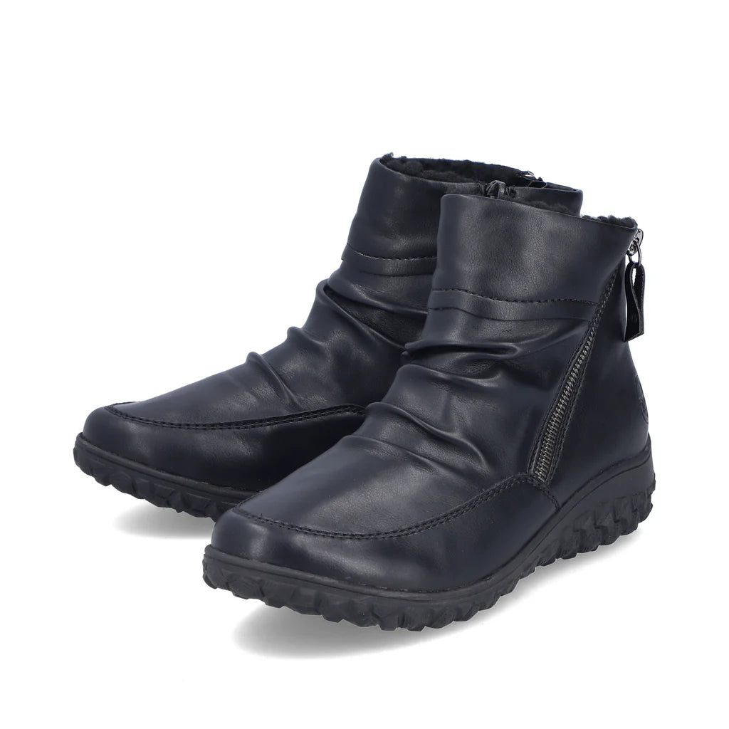 Rieker Zip Ankle Boots 59585 - Black