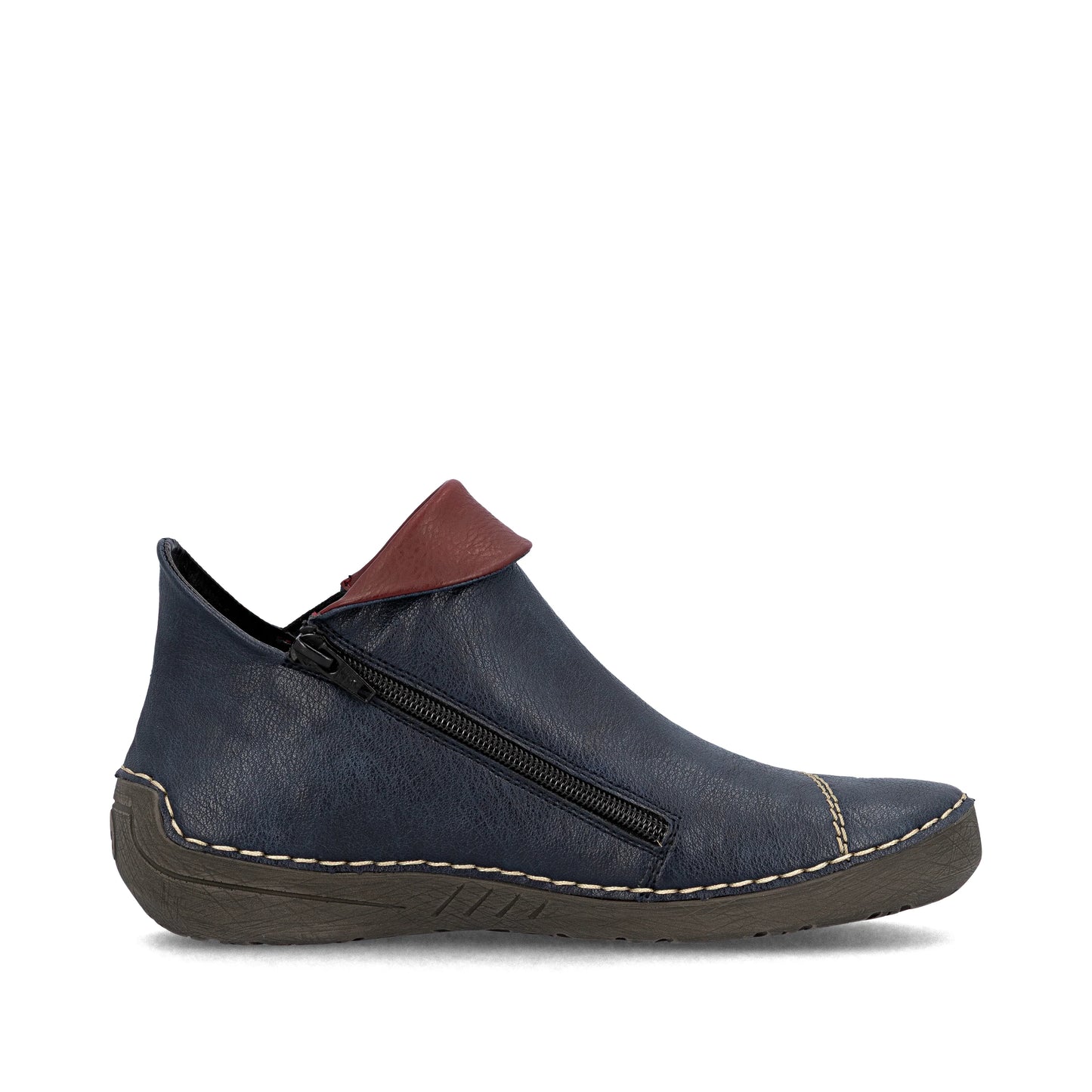 Rieker Boots with Zipper 72581 -  Navy