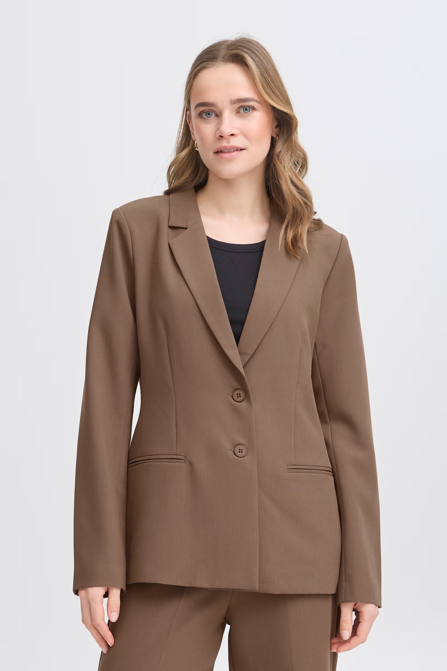 Fransa Abigail Smart Blazer - Desert Taupe