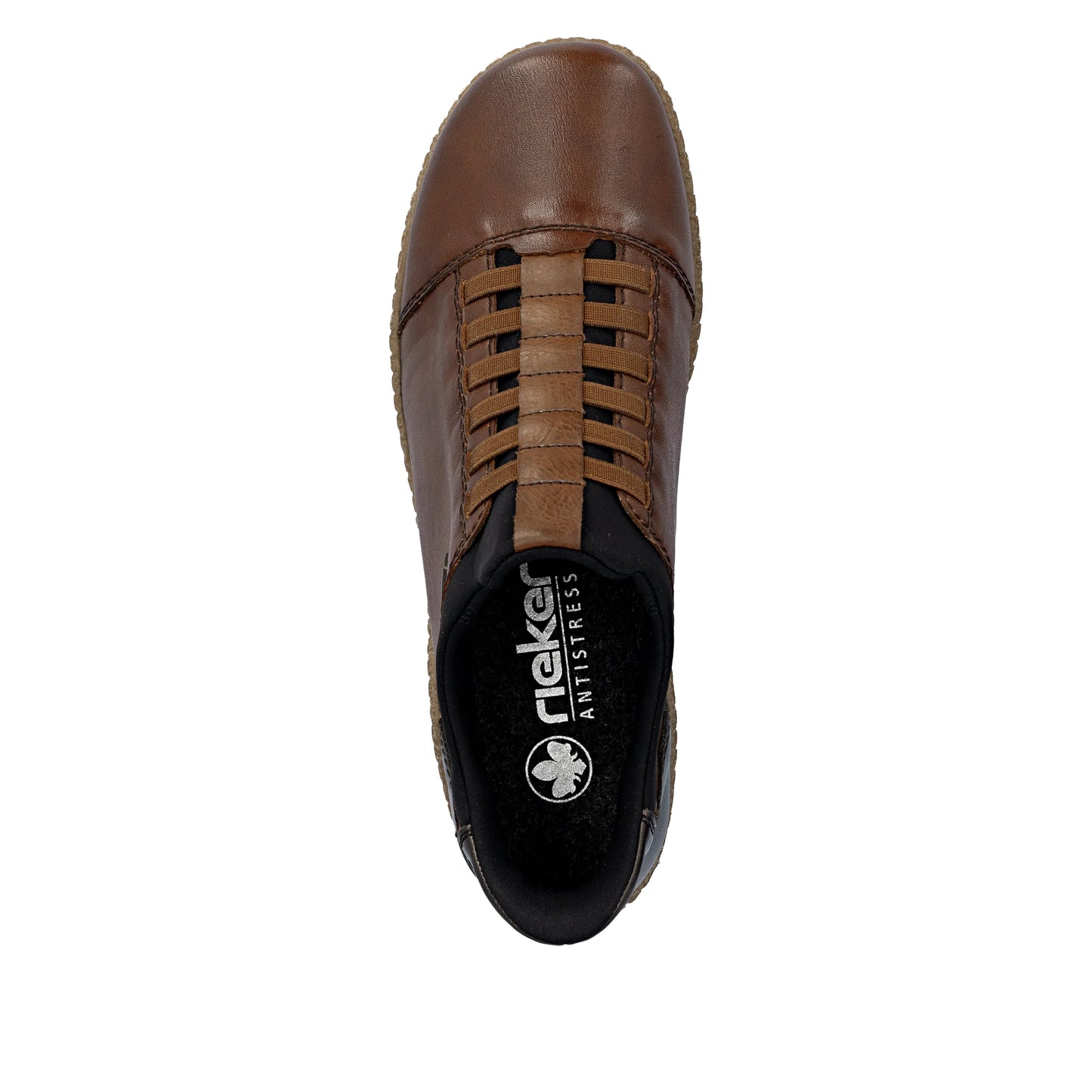 Rieker Tex L7562 Leather Elasticated Ready2Go Shoes - Brown