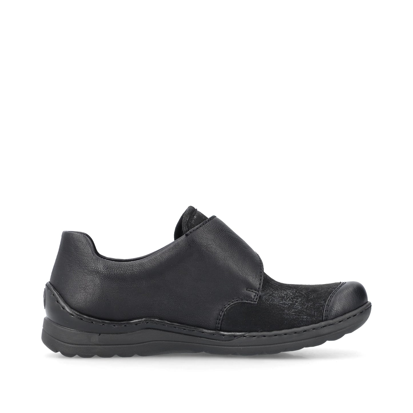 Rieker 48954 Hook and Loop Shoes - Black