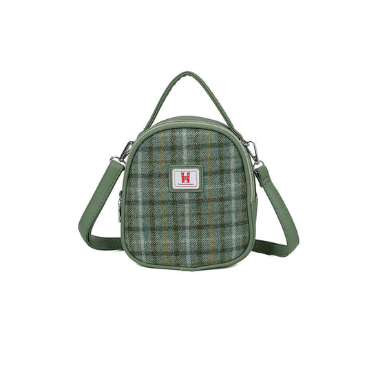 Strathurie Tweed Check Carry Backpack - Green