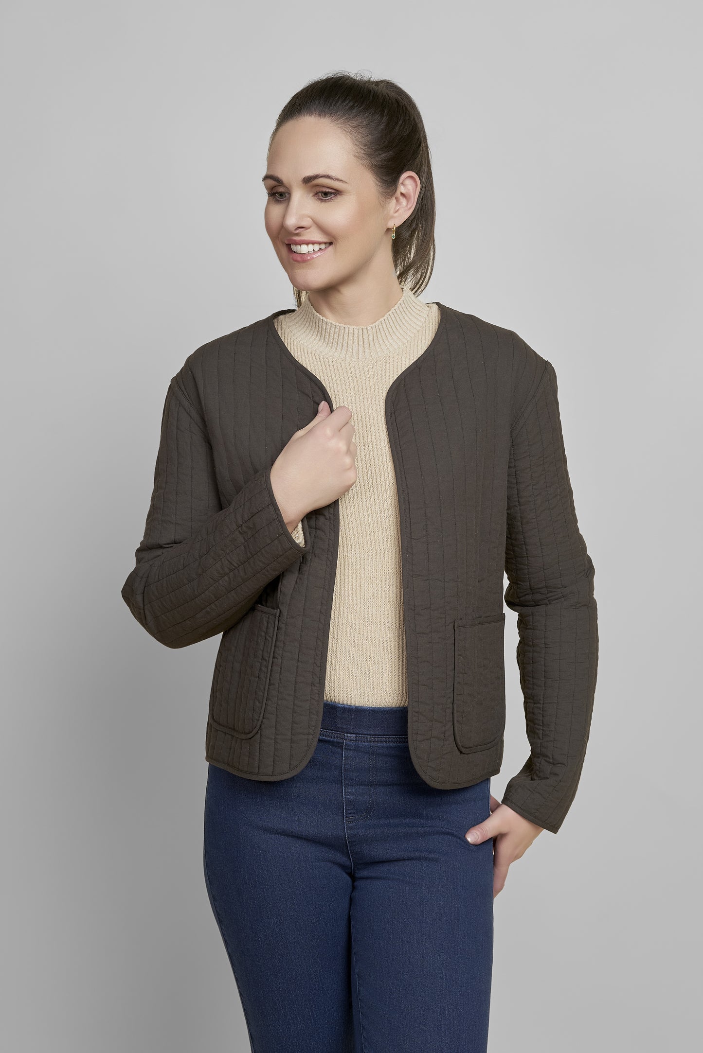 Pinns Quilted Animal Reversible Jacket - Black