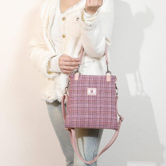 Strathurie Tweed Heather Pink Crossbody Bag 7115