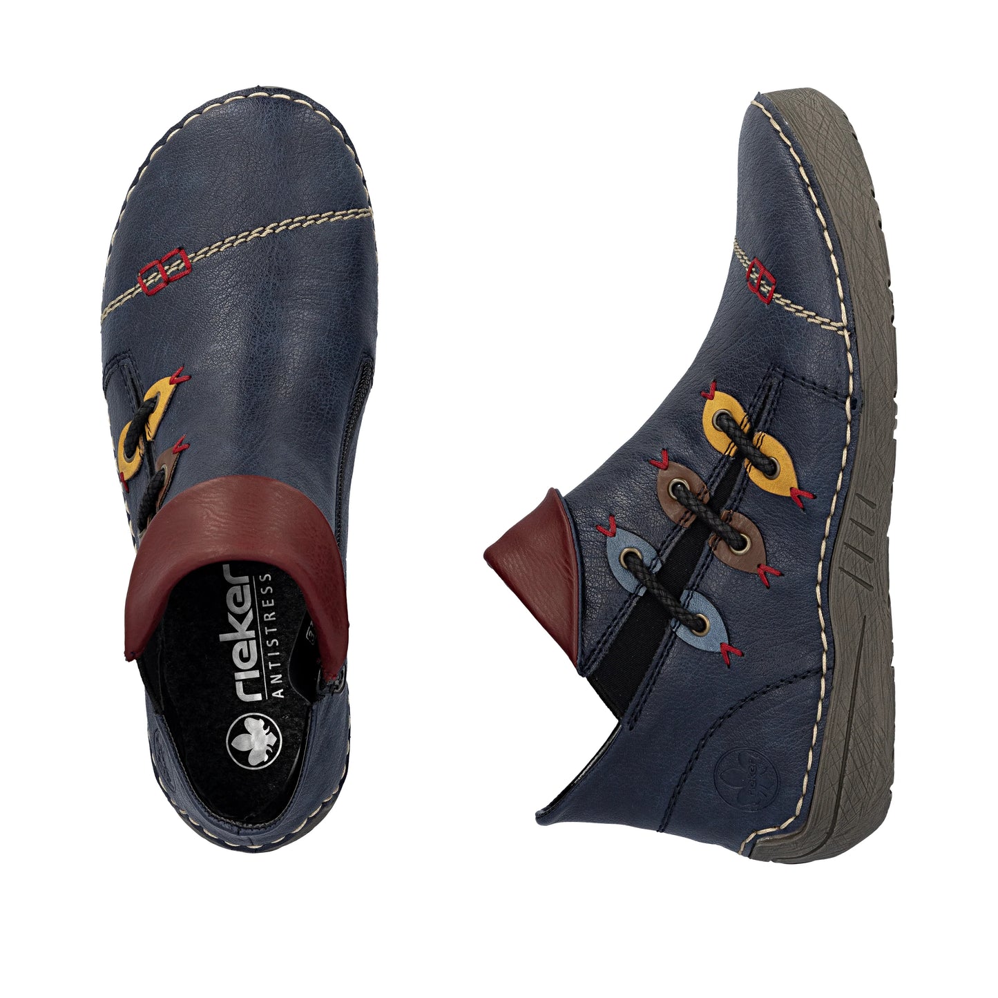 Rieker Boots with Zipper 72581 -  Navy