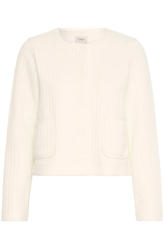 Fransa Ari Ribbed Jacket - Cream