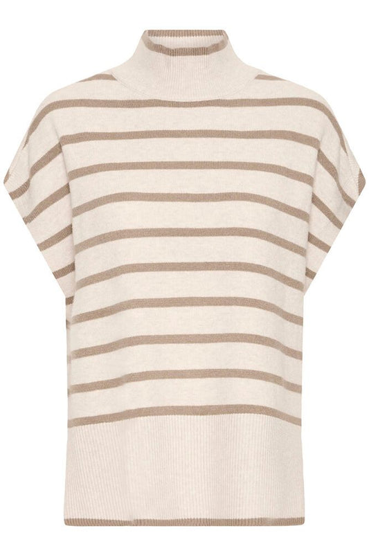 Fransa Bitte Poncho Top - Light Taupe