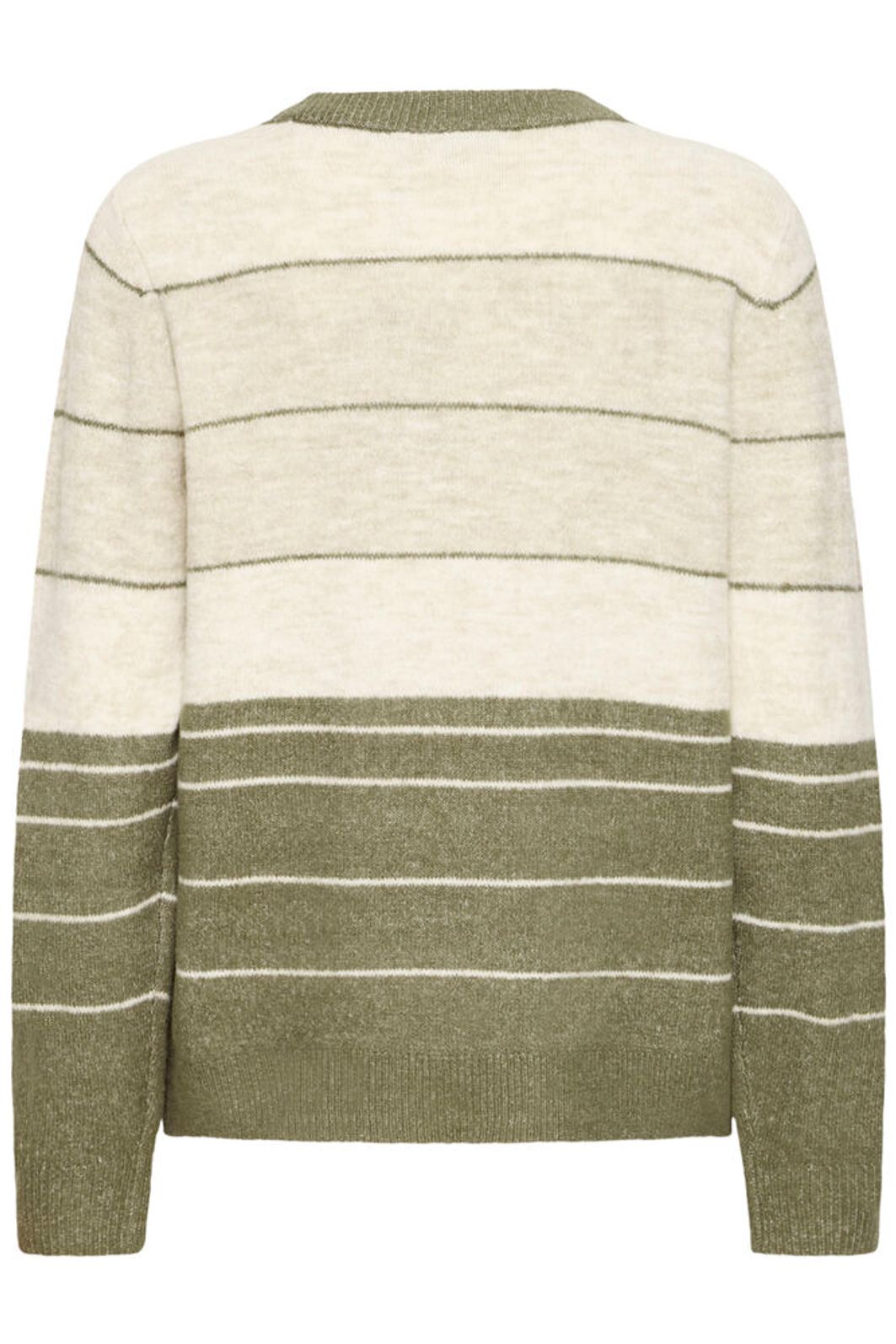Fransa Ellis Striped Pullover - Green