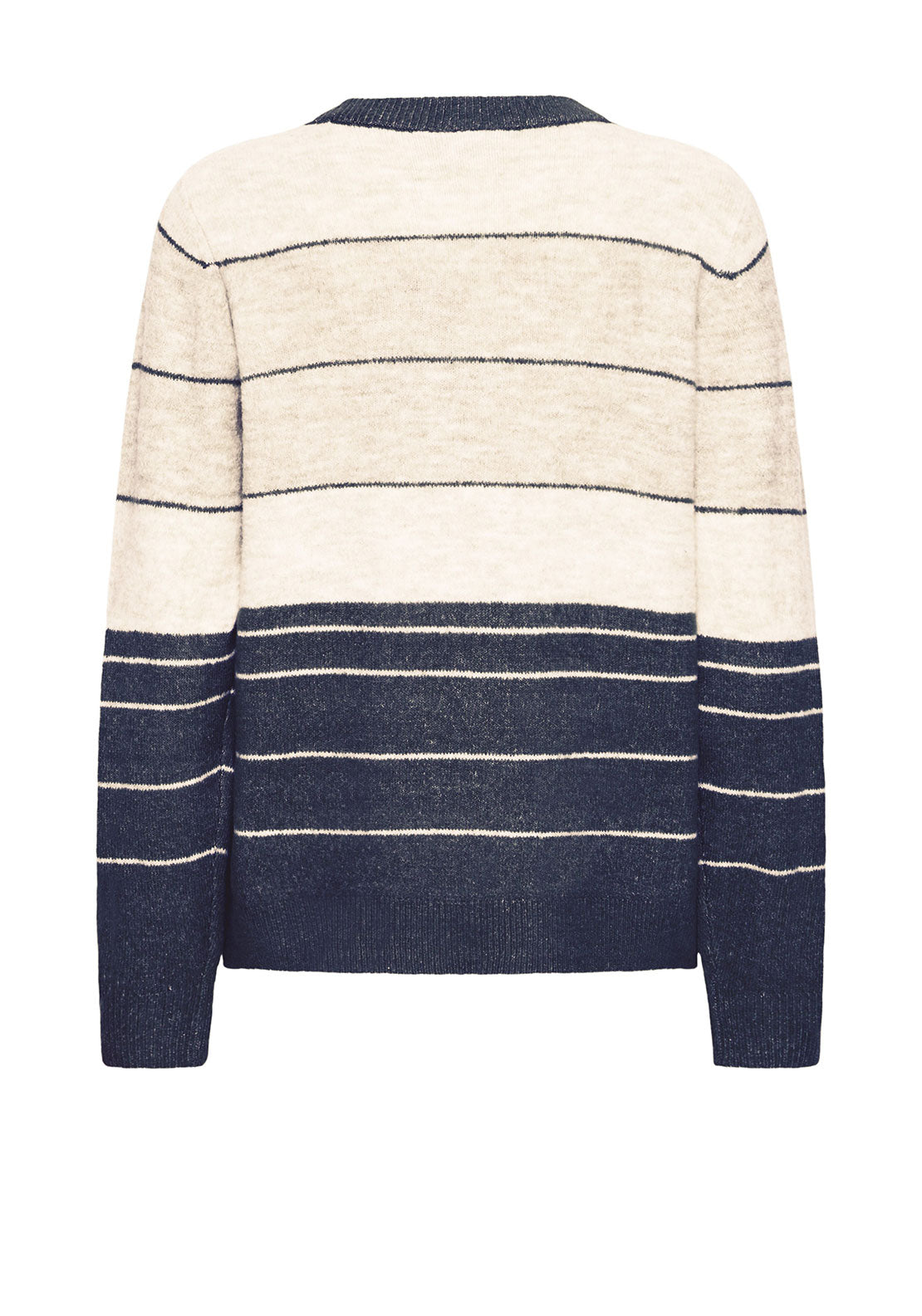 Fransa Ellis Striped Pullover - Navy Blue