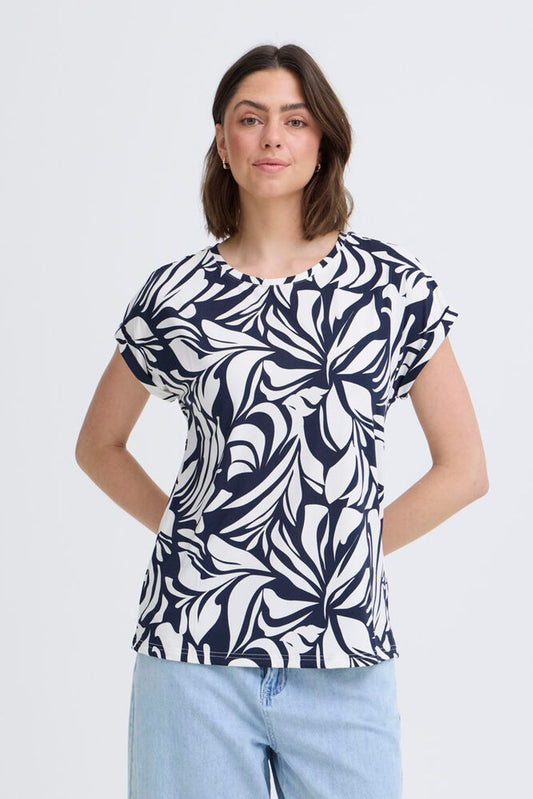 Fransa Seen Tee - Floral Reverie Navy
