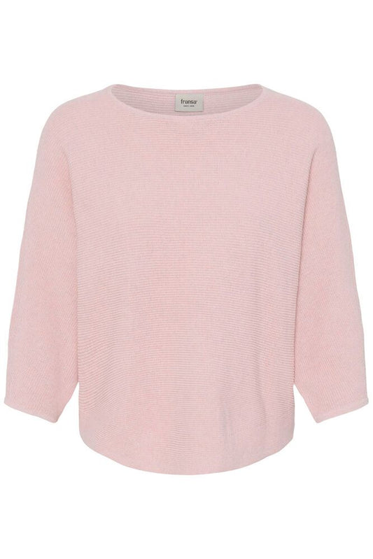 Fransa Sinja Cotton Blend Pullover - Rose Pink