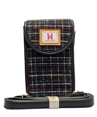 Strathurie Tweed Black Mist Mobile Phone Bag H0262
