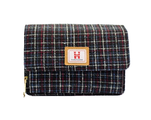 Strathurie Tweed Black Mist Crossbody Purse Bag H0263